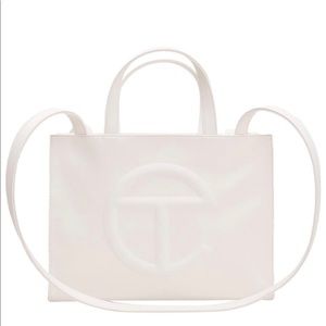 Telfar Medium White Shopping Bag